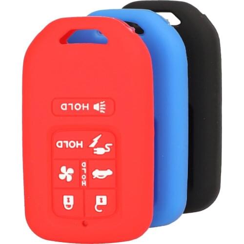 Kutery 10PCS Remote Coloful Silicone Rubber Car Key Cover Case For Honda Accord Civic CRV MPV Pilot Odyssey 6Buttons Protection