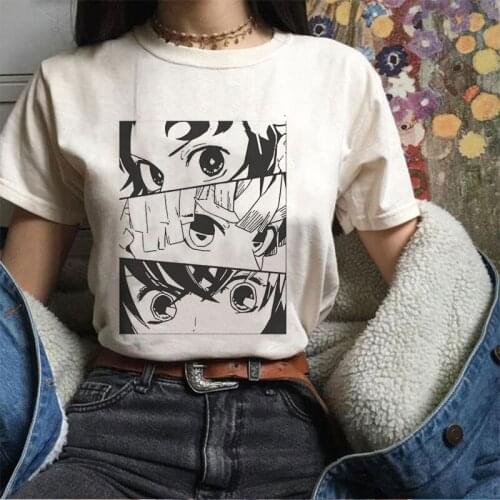 2021 Summer Japanese Anime Demon Slayer Kimetsu No Yaiba T-Shirt Men Women Short Sleeve O-neck Harajuku Hip Hop Tops Tees