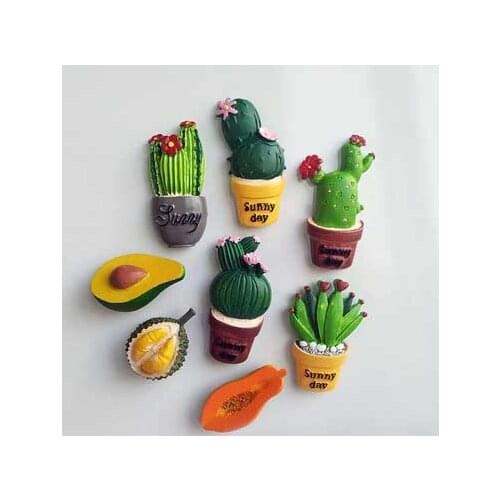 Fridge magnet fruit cactus whiteboard decoration magnetic sticker kids like colorful delicate art crafts resion gift paste