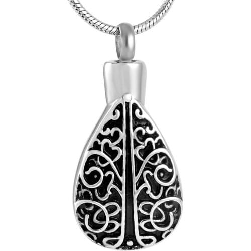 MJD8501 Tree of life Oval URN Pendant Jewelry Cremation Keepsake Funeral Locket with fill kit