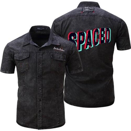 2020 New Mens and Womens Short Sleeve Jeans Jacket Customized Logo Extra Size Blue Blackc Casual Denim Jeans Top Dropshipping