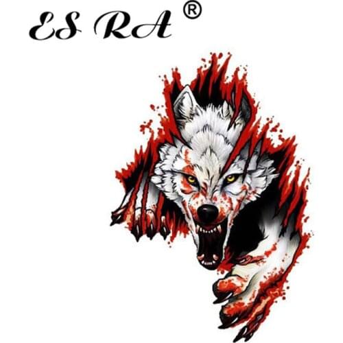 Angry Wolf Car Stickers Waterproof PVC Car Door Body Motorcycle Decorative Decals Laptop Luggage Pegatinas