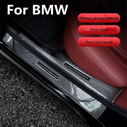 For BMW New 5 Series Threshold Strip 3 Series GT Car Interior Decoration X1 X3 X4 X5 X7 Welcome Pedal Modification