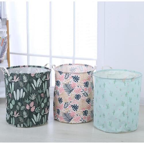 New Multicolor leaves large Waterproof Laundry Hamper Folding Clothes Storage Baskets Home decoration kids toy organizer Bucket