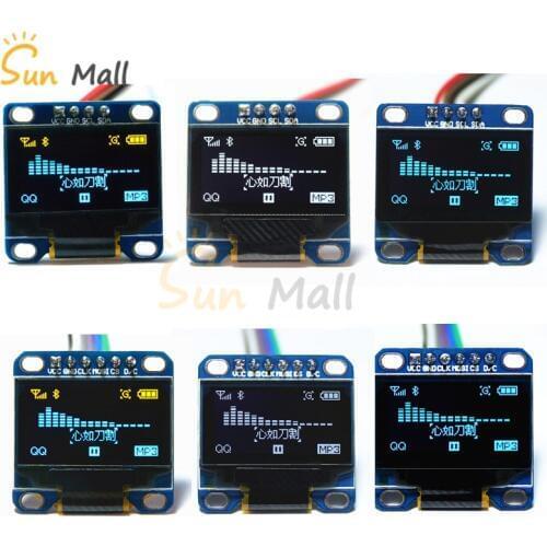 Wholesale 0.96 inch I2C IIC /SPI Oled Module White/Blue/yellow-blue OLED display 12864 /3.3V-5V for Arduino 51 MSP420 STIM32 SCR