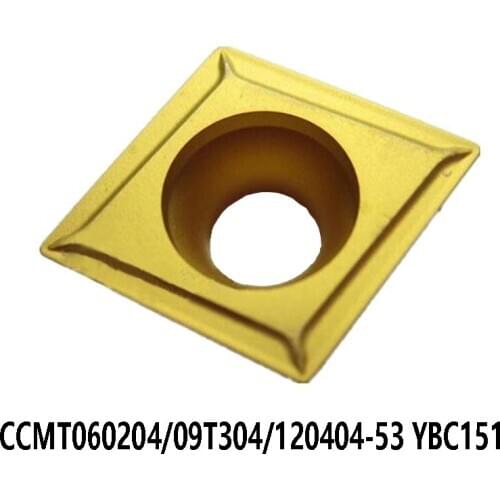 Original CCMT 060204 09T304 120404 Carbide Inserts CCMT060204-53 CCMT09T304-53 CCMT120404-53 YBC151 for Steel Turning Tools