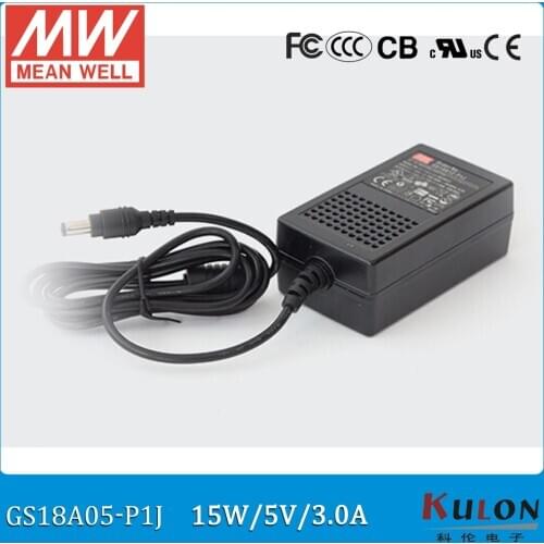 Original Meanwell GS18A05-P1J Power Supply mean well 15W 3A 5V AC/DC Industrial Adaptor