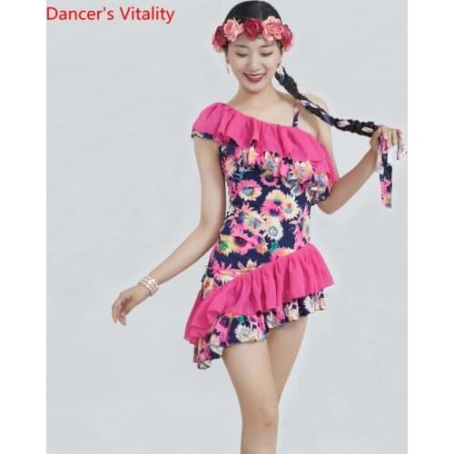 Belly Dance Dress Elegant Printing Long Skirt Performance Clothes Oriental Dancewear Female Profession Competition Clothing