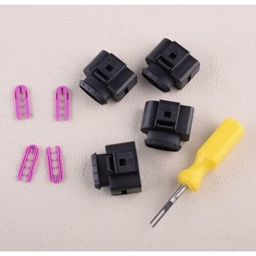 4B0973724 Car Ignition Coil Connector Repair Kit With 0.3cm Space Take-Up Tool Fit For Audi A4 A6 VW Polo Skoda Yeti Seat Altra