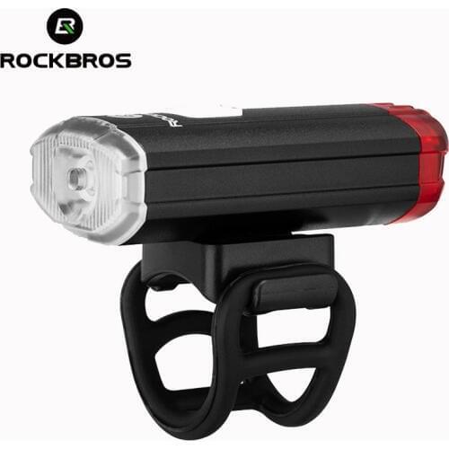 ROCKBROS New 100 Lumen Bicycle Helmet Light USB Rechargeable Flashlight Bike Front Rear Light Handlebar Helmet Top Two-way Light