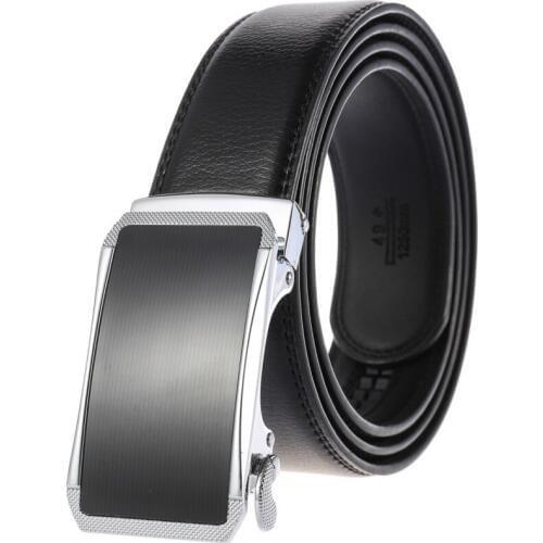 Luxury brands Name brand mens leather metal automatic buckle high quality leather belt leisure business belt LY136-21972-1