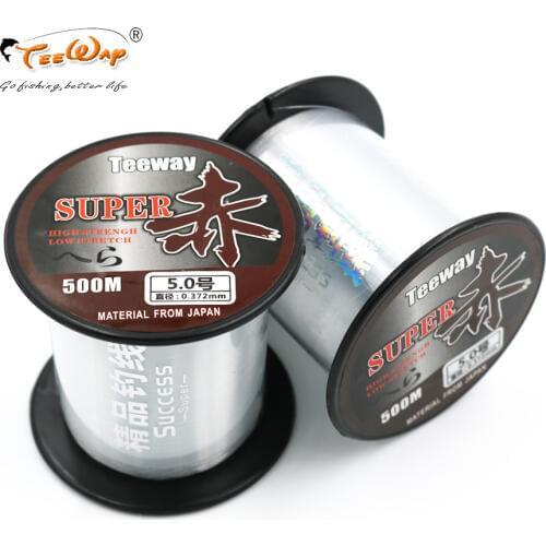 Teeway 1Pcs Fishing Lines Bulk Spool 500m Nylon Fishing Line Japanese Durable Monofilament Rock Sea Line Pesca