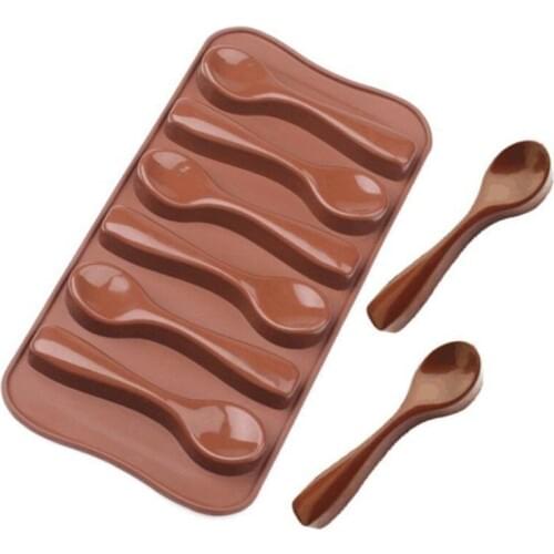 Silicone Chocolate Mold Spoon Baking Mold baking Tools Non-stick Biscuit cake mold Jelly and Candy Mold 3D mold DIY