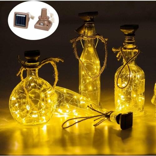 Light Starry Light Wine Bottle Lamp 3pcs Solar Energy Cork Shaped Led Romantic Festival Decor Waterproof Solar Lamp Decor #YJ