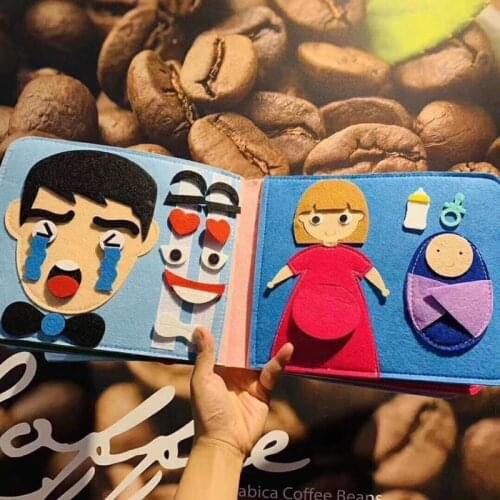 Cloth Book Rainbow 3D Baby Practice Hand Early Learning Education Quiet Book Soft Washable Unfold Parent-Child Interaction Book