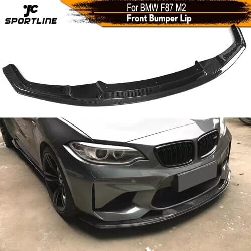 Carbon Fiber / FRP Front Bumper Lip Spoiler Splitters Apron for BMW 2 Series F87 M2 Base Coupe 2 Door 2016 2017 2018 Guard