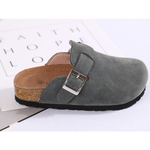 ULKNN 2020 New Style Cork Female Baby CHILDRENS Shoes Belt Buckle Home BOYS Leisure Slippers FOR KIDS