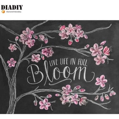 Ull Square/Round Drill 5D DIY Diamond Painting Rose blackboard Embroidery Cross Stitch Mosaic Home Decor Gift