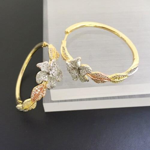 Vanifin Fashion Jewelry Elegant Jasminum Micro inlay Party Earrings Anniversary Banquet Daily Best Gift