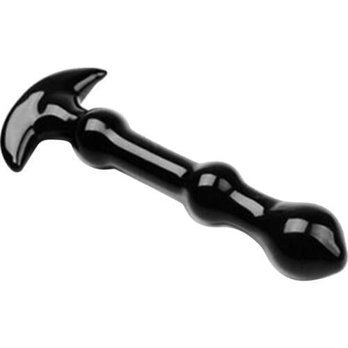 Zerosky Cute Female Utensils Crystal Dildo Black Glass Dildo Female Sex Anal Sex Toys