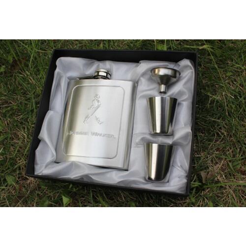 1SET Whisky Flagon Alcohol Hip Flask Stainless Steel Wine Pot Set High Quality Portable Wine Whisky Pot Bottle as Gift EJZ 1101