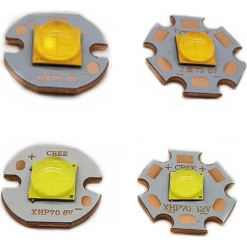 1PCS 7070 20W 6V 12V Led replace Cree XLamp XHP70.2 LED Emitter Cool White6500K Warm White3000k Chip Light with 20mm Cooper PCB