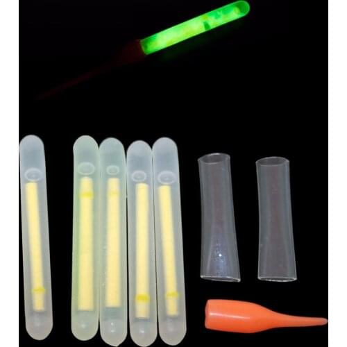 10pcs/pack Luminous Fishing Float Glow Stick 30m Visibility Lightstick Night Fishing Tackle Carp Fishing Tools