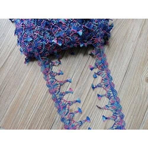 10Yds 5cm Width Laces Tassel Trims DIY Handmade Lace Necklace Pendant Home Sofa Curtain Skirt Free Shipping