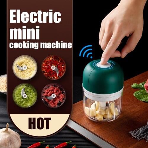 100/250ml Mini USB Wireless Electric Garlic Masher Sturdy Press Mincer Vegetable Chili Meat Grinder Food Chopper Kitchen Tools