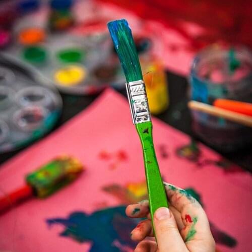 15pcs Sponge Foam Brush Set DIY Art Supplies Gifts Paint Set Bristle Sponge Brushes Kit for Kids Colorful Oil Painting