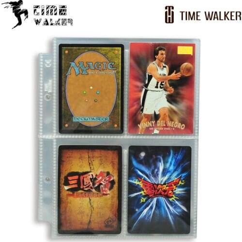20PCS/LOT Ultra.Pro 4 Pockets Card Pages Board Game Cards Holder Barriers For Star Cards Protector Photo Pictures Album Page
