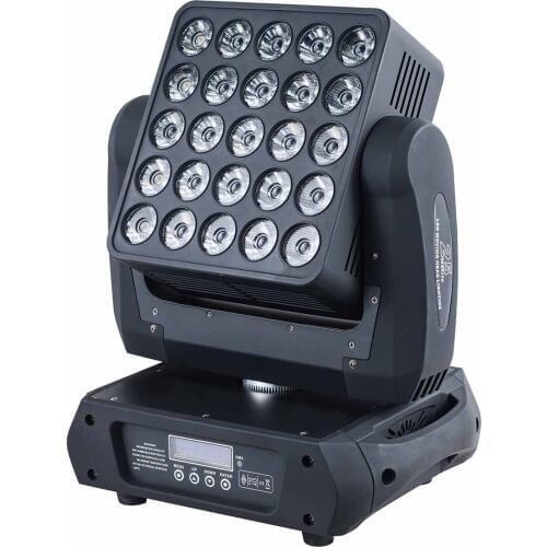 4pcs/lot LED blinder dj light 25X12W 4 in 1 RGBW led beam moving head matrix disco light infinite rotation numuber letter effect