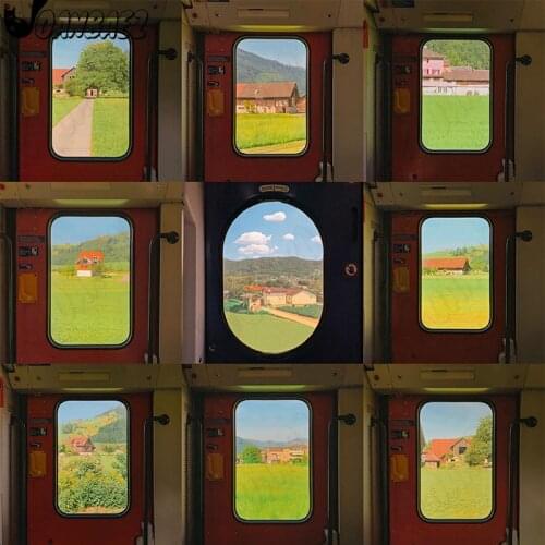 5Ddiy Diamond Painting Train Car Window Landscape Wall Art Cross Stitch Mosaic Sticker Diamond Embroidery Room Decoration Gift