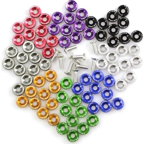 Auto J D M Car Refitting M6 Pad Screws Accumulator Protection Pad Nuts & Bolts Fender License Plate Screw Decoration Accessories