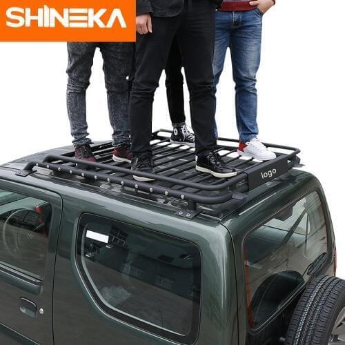 SHINEKA Car Exterior 135 x 106 x 15 cm Roof Rack Basket Metal Waterproof Luggage Carrier Box for Suzuki Jimny 2007