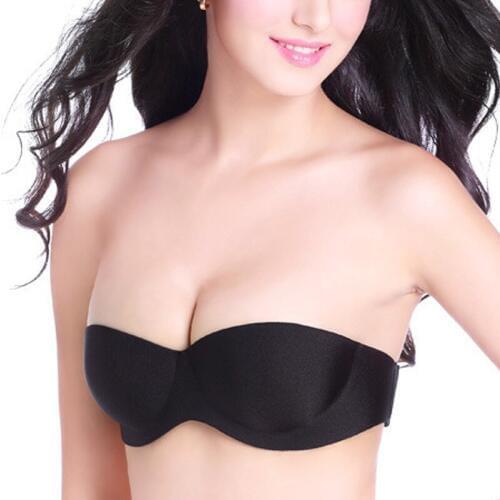 One Piece Strapless Bra underwire 1/2 Cup Floral dress Wedding Push Up bra gather breast Sexy Lingerie bra dancing party bra