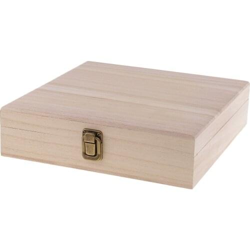 Rusticity Wood Box Wooden Storage Case for Craft Coin Cash Treasure Box Jewelry Home Unfinished Gift Boxes for Organizer Case