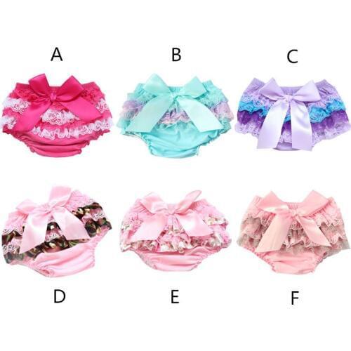 Baby Cotton Chiffon Ruffle Bloomers Cute Baby Diaper Cover Newborn Flower Shorts Toddler fashion Summer Clothing DS9