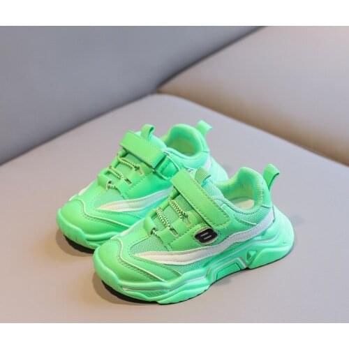 Children Green Yellow Air Mesh Sneakers for Toddler Baby Little Girls Boys Breathable Casual Running Sports Shoes New 2021 Shoe