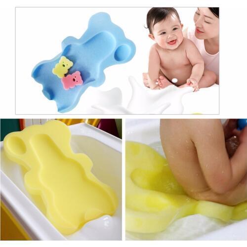 Baby Bath Sponge Mat Non-slip Sponge Mat Cute Solid Bear Cartoon Bath Mat Mom Must For Baby Care Sponge Mat LA894341