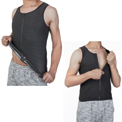 Mens Body Slimming Slim Waist Coach Mens Corset Mens Sauna Vest Shaping Machine Super Sweat Shaping Shirt Black Waist