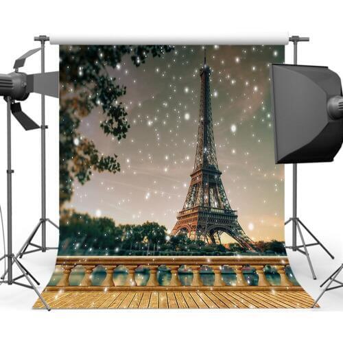 Mehofoto Eiffel Tower Photography Backgrounds Children Birthday Party Shining Backdrops for Photo Photographers Studio Y-392