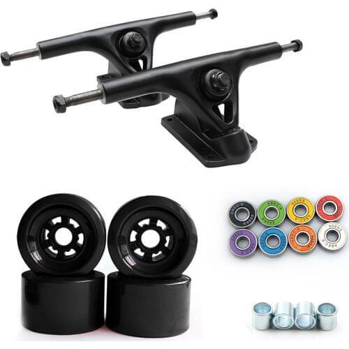 Hot wheels track 78A 90mm wheels Long board Wheel 8inch truck longboard ABEC 11 Bearings Bushings accesorios longboard