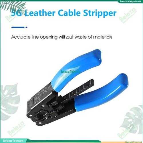 FTTH Optical Fiber Stripping Tool 5G Leather Cable Stripper Pliers 2.1*1.6mm Photoelectric Composite Cable Wire Stripper
