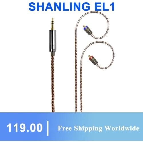 SHANLING EL1 2.5/4.4mm Balanced 3.5mm Single-ended MMCX Earphone Cable Furukawa Single Crystal Core Copper for ME700 ME500