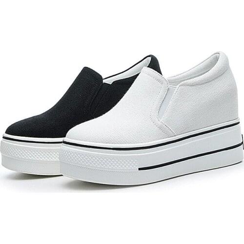 Krasovki 2021 Womens Shoes Platform Shallow Mouth White Shoes Womens Four Seasons Fashion Canvas Shoes Pedal Breathable Shoes