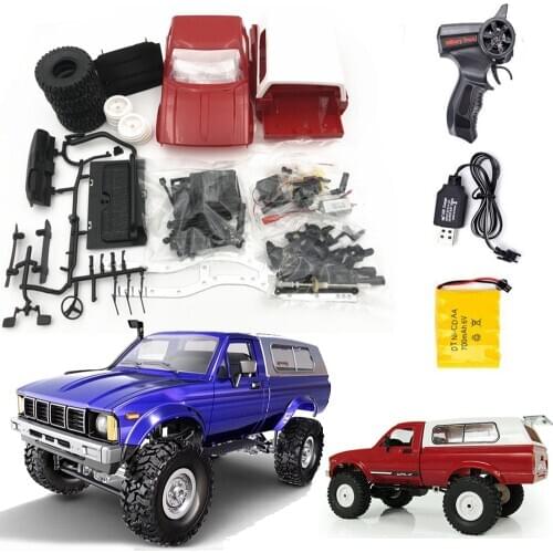Hot WPL C24 2.4G Remote Control Off-road Model Car RC Buggy DIY High Speed Crawler Truck Toys Upgrade 4WD Metal KIT Part Chasis