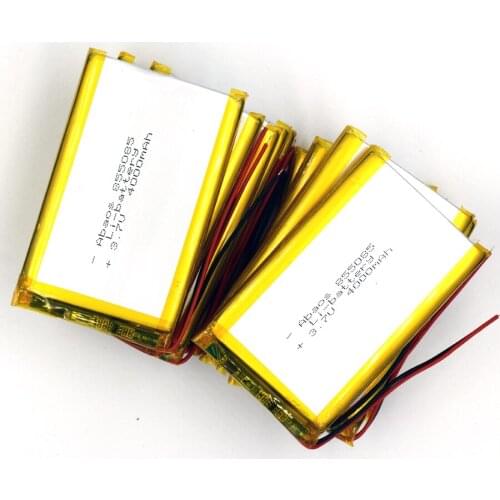 10pcs 3.7V 4000mAh 855085 Li-polymer Rechargeable Battery lithium Li-Po ion for MP3 MP4 KTV family microphone with GPS