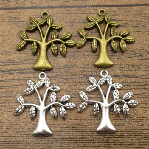 Metal Tree Charms 10PCS/Lot 32×31mm DIY Fashion Accessories Earring Pendants Charm Bracelet 2 Colors Available-RS050
