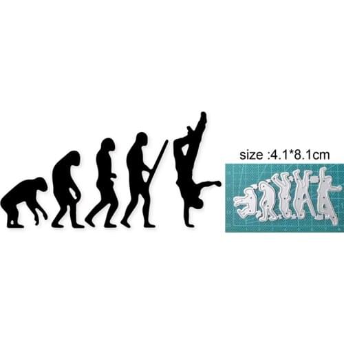 Evolution Man Dancer New 2021 Metal Cutting Dies for DIY Scrapbooking Paper and Card Making Decorative Embossing Dies Craft dies